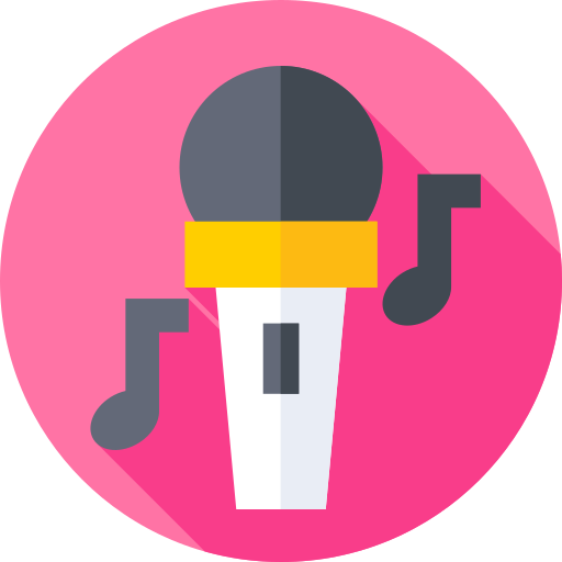 Karaoke Flat Circular Flat icon