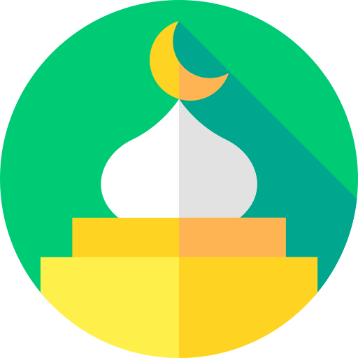 moschee Flat Circular Flat icon