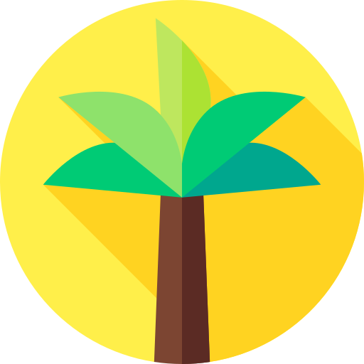 palme Flat Circular Flat icon