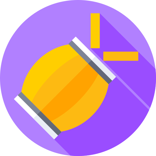 trommel Flat Circular Flat icoon