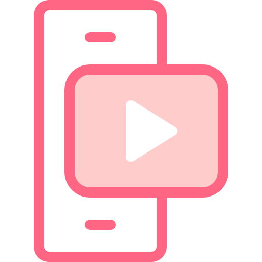 Mobile video Detailed color Lineal color icon