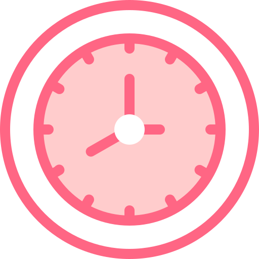 Circular clock Detailed color Lineal color icon