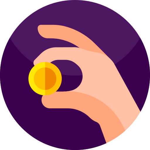 Coin Geometric Flat Circular Flat icon