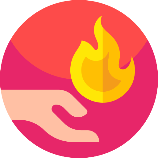 Fire Geometric Flat Circular Flat icon