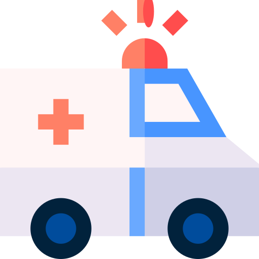 Ambulance Basic Straight Flat icon
