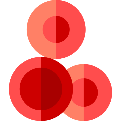 czerwone krwinki Basic Straight Flat ikona