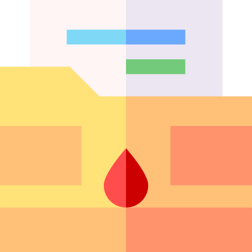Medical folder Basic Straight Flat icon