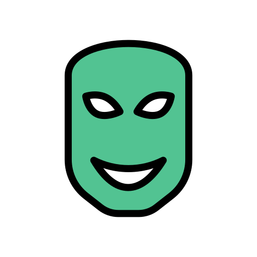 Theater masks Vector Stall Lineal Color icon