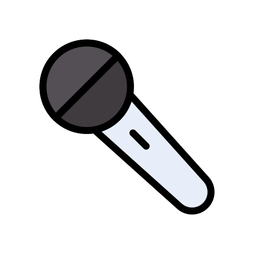 mikrofon Vector Stall Lineal Color ikona