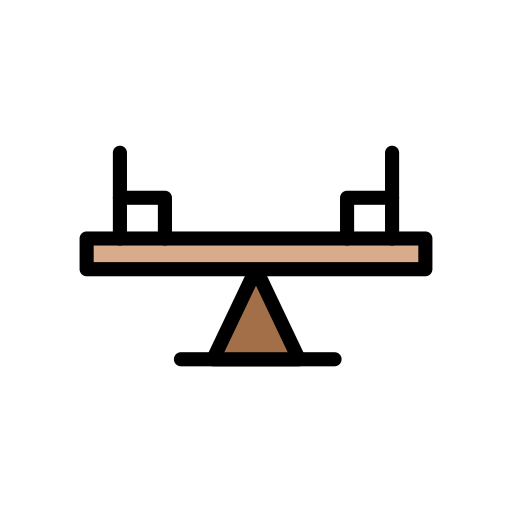 シーソー Vector Stall Lineal Color icon