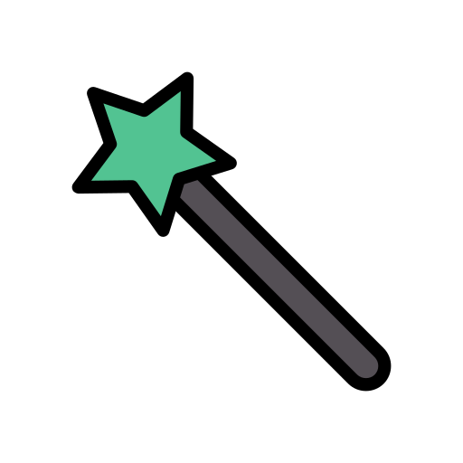 마법의 지팡이 Vector Stall Lineal Color icon