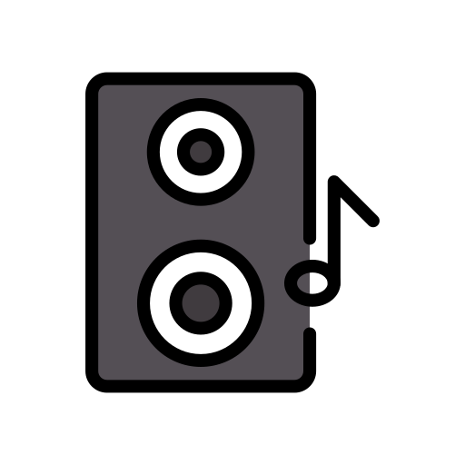 sonido Vector Stall Lineal Color icono
