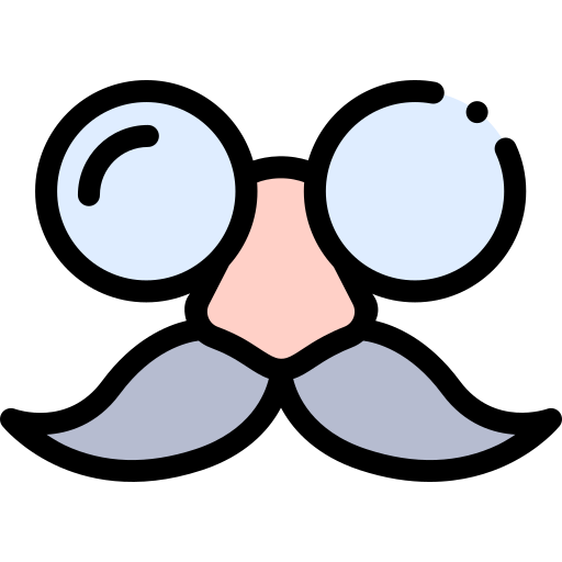 lunettes avec moustache Detailed Rounded Lineal color Icône