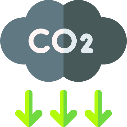 dióxido de carbono Basic Rounded Flat icono