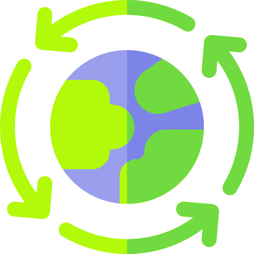 economia circular Basic Rounded Flat Ícone