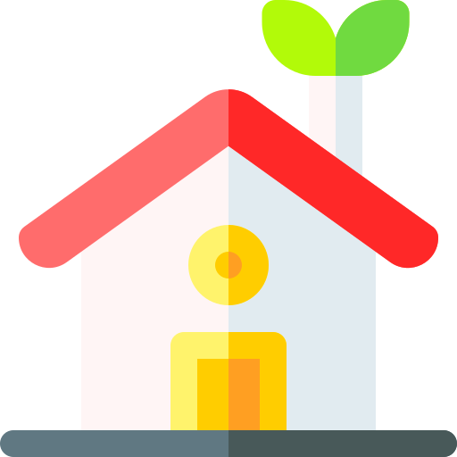 casa ecológica Basic Rounded Flat icono