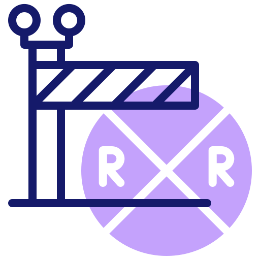Железнодорожный переезд Inipagistudio Lineal Color иконка