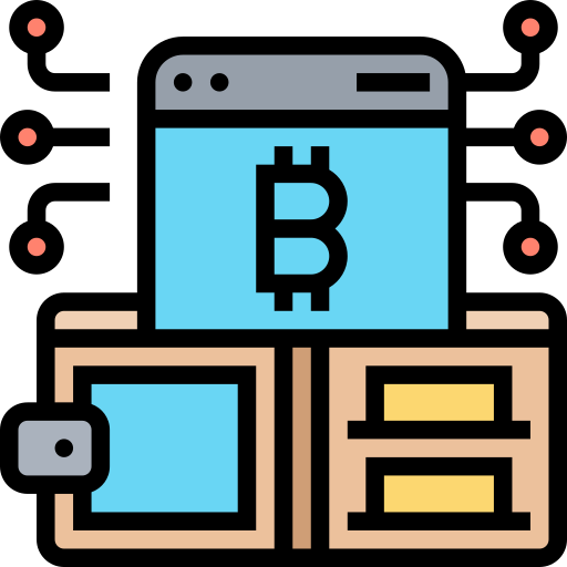 bitcoin geldbörse Meticulous Lineal Color icon