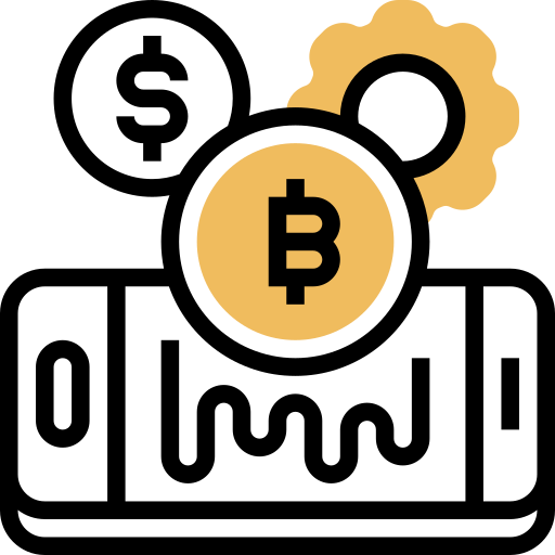 Cryptocurrency Meticulous Yellow shadow icon