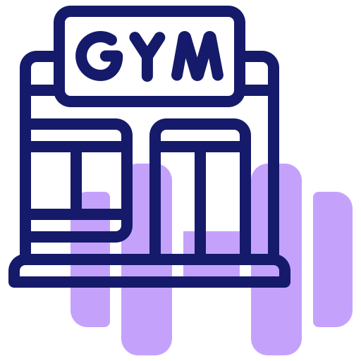 Fitness gym Inipagistudio Lineal Color icon
