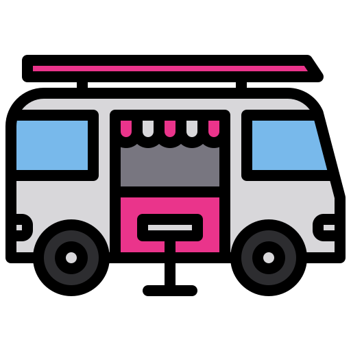 camión de comida xnimrodx Lineal Color icono
