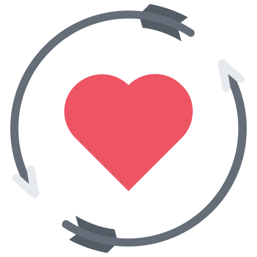 Heart Coloring Flat icon