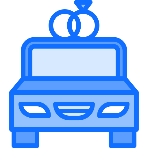 ウェディングカー Coloring Blue icon