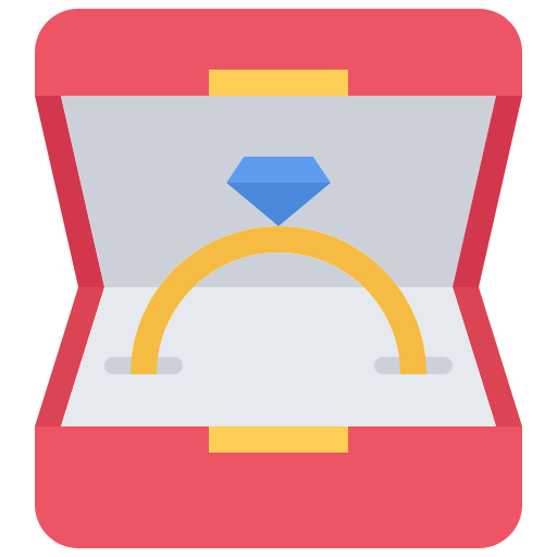 hochzeitsring Coloring Flat icon