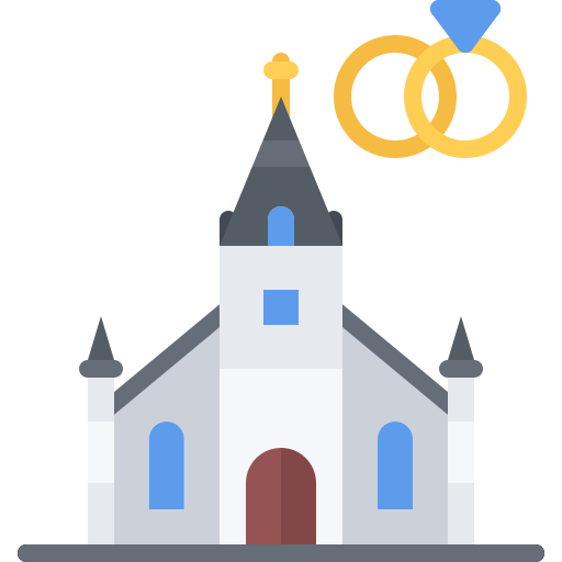 chiesa Coloring Flat icona