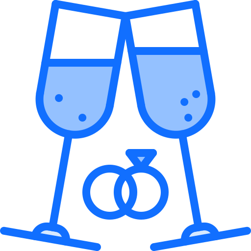 シャンパン Coloring Blue icon