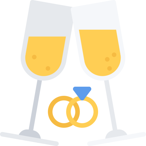 шампанское Coloring Flat иконка