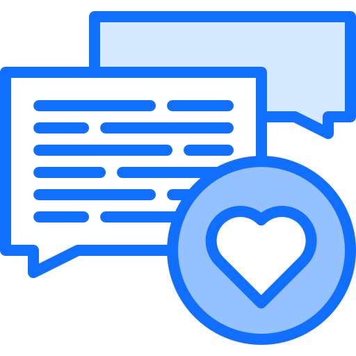 Message Coloring Blue icon
