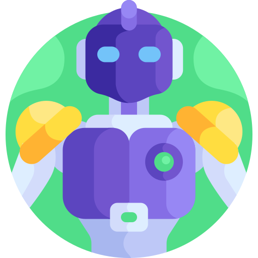 Robot Detailed Flat Circular Flat icon