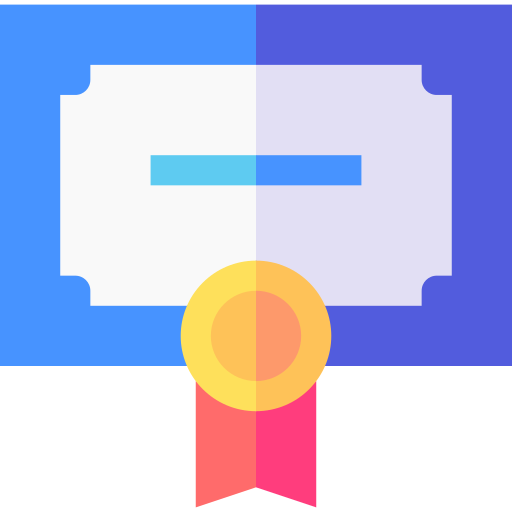 certyfikat Basic Straight Flat ikona