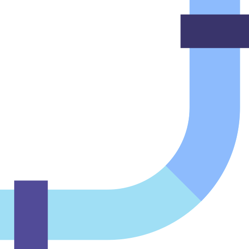 tubería de agua Basic Straight Flat icono