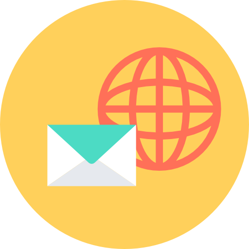 mail Flat Color Circular icoon