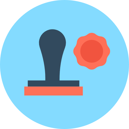 Stamp Flat Color Circular icon