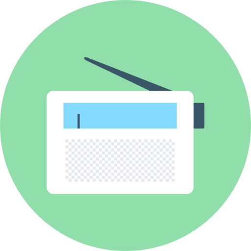 radio Flat Color Circular icon