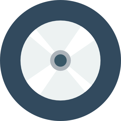 disco compacto Flat Color Circular icono