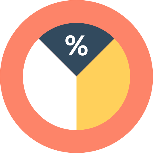 파이 차트 Flat Color Circular icon