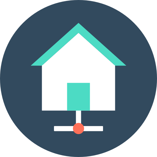 집 Flat Color Circular icon