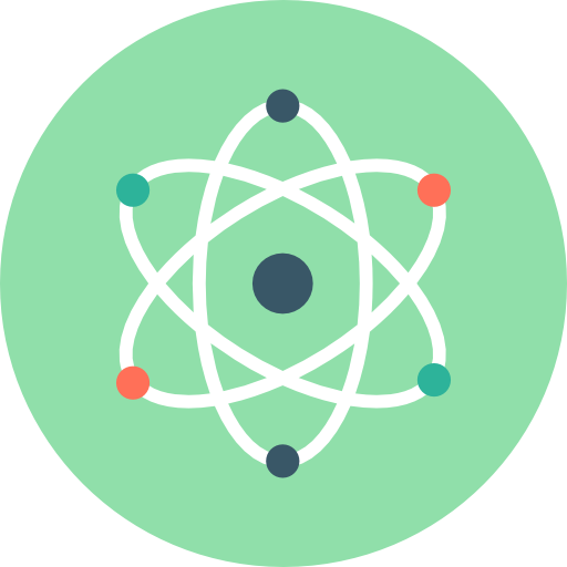 physik Flat Color Circular icon
