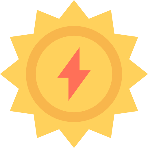 słońce Flat Color Flat ikona