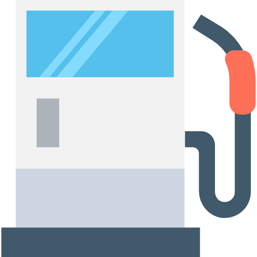 benzinestation Flat Color Flat icoon