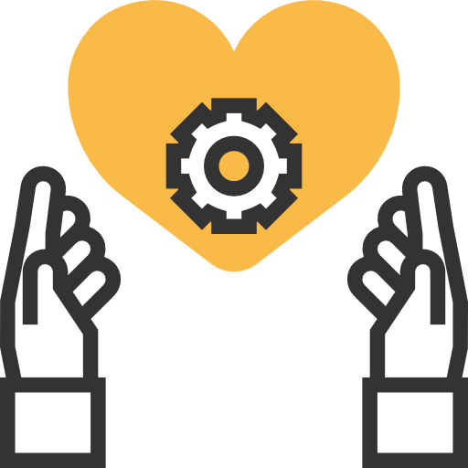 Heart Meticulous Yellow shadow icon
