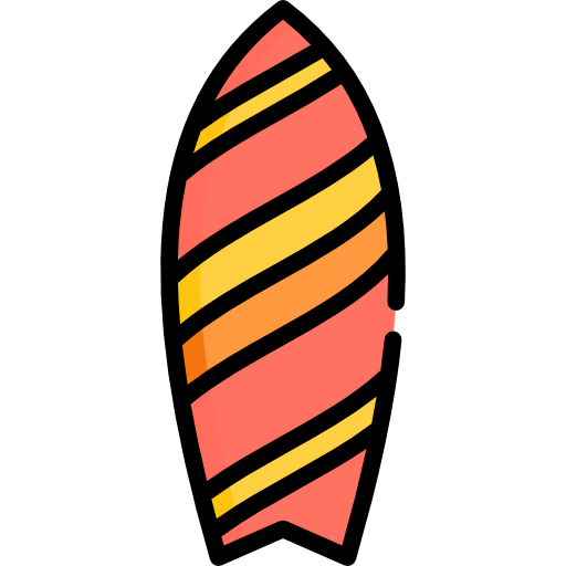 서핑 보드 Special Lineal color icon