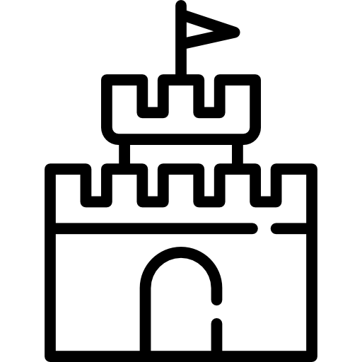 castello di sabbia Special Lineal icona