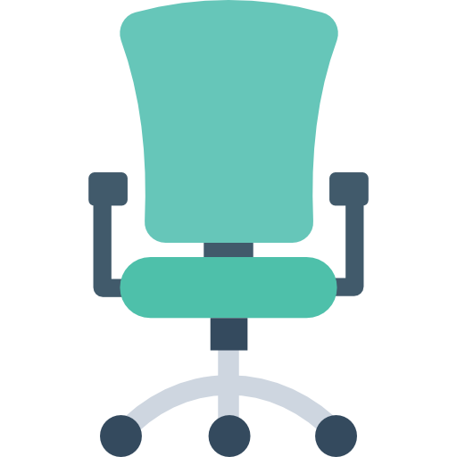 silla de escritorio Flat Color Flat icono