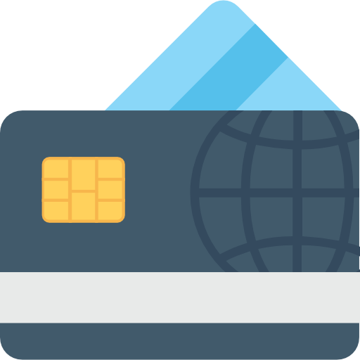tarjeta de crédito Flat Color Flat icono