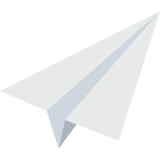 aereo di carta Flat Color Flat icona